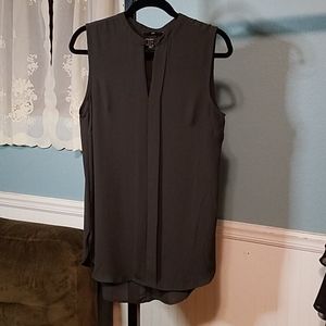 Gray chiffon tunic top